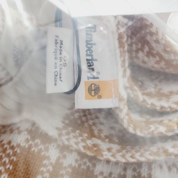 Timberland Tan Buffalo Plaid Scarf 64" LONG 10” WIDE Brown Check Winter Warm New - Picture 7 of 9